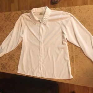 Women’s long sleeved white blouse